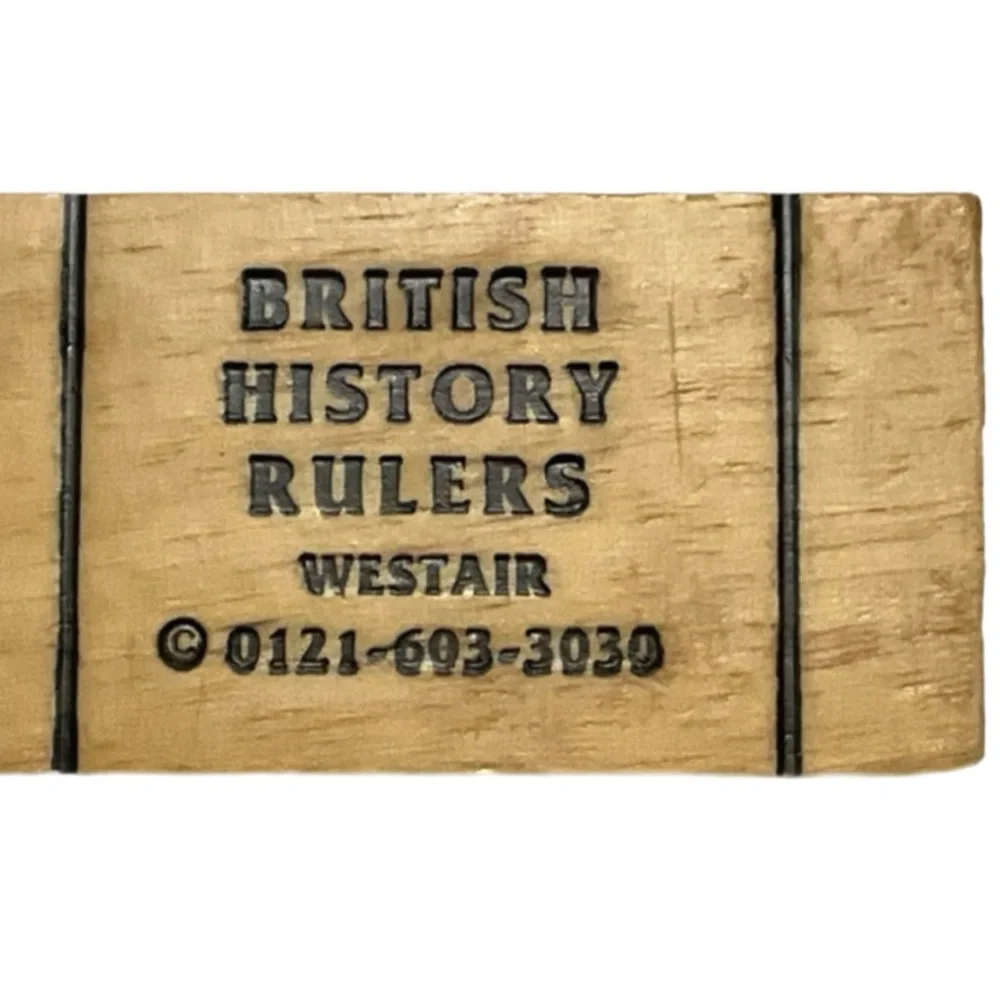 British Rulers History Ruler - Wood Centimeter Ruler - Picture 6 of 7